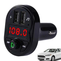 Radio Transmitter For Car Portable 12-24V Fm Transmitter For Cars Wireless BT Radio Receiver With Hands-Free Calling Fast