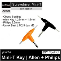 Obeng Segitiga - Mini T by Gurkha | kunci allen philips plus mur m2.5 m3 1.3 1.5 baut tanam L Orange