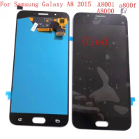 Oled For samsung galaxy A8 2015 A800 A800i A800F A800G lcd screen digitizer touch glass full set