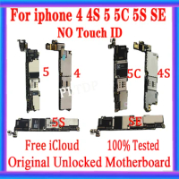 Original Unlock For iphone 5 5C 5S SE 6 6 Plus 6S 6S Plus Motherboard No Touch ID Mainboardm 16GB 32GB 64GB Tested Logic Board