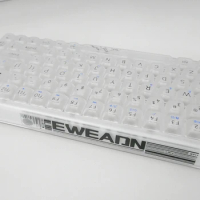 ECHOME Fog Transparent Mechanical Keyboard Wireless Tri-mode Gasket RGB Backlight Custom Office Gaming Keyboard for PC Laptop