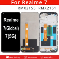 6.5" IPS For Realme 7 Global RMX2155 RMX2151 LCD Display Screen Touch Digitizer For Realme 7 RMX2111 5G LCD Parts