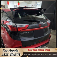 For Honda Jazz Shuttle 2016-2023 Roof Spoiler Lip Rear Wing Decoration ABS Plastic Car Accessories Body Kit Cover Gloss Black