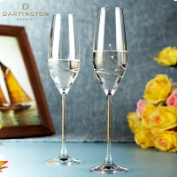 英國進口DARTINGTON水晶玻璃高腳酒杯手工鉆石香檳杯家用氣泡酒杯