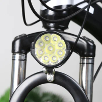 48V E-bike Headlight High Brightness Horn Electric Scooter LED Front Light Easy Installation Cycling Accessories