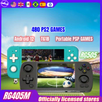 ANBERNIC RG405M RG505 Portable PS2 3DS Handheld Game Console RK3566 T618 Android 12 Support OTA Update Hall Joyctick PSP Games