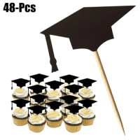 Happy Graduation Paper Cake Toppers Cupcake Wrapper Bachelor Cap Transcript Class Of Cake Decoration Student Graduation Ceremony