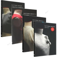 4 Books/Set Tomoko Nakamichi Pattern Magic Book Volume 1-4 Stretch Fabrics Clothing Cutting Design Teaching Book