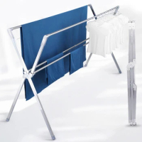 Clothes drying rack made of 304 stainless steel, floor to ceiling balcony, foldable indoor and outdoor household