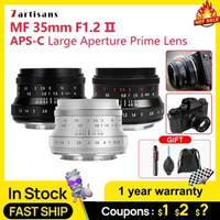 7artisans 35mm F1.2 Mark II APS-C Large aperture Prime Lens For Sony E ZVE10 Micro 4/3 Fuji FX Canon EF-M M5 M6 M50 Nikon Z Z5
