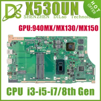 KEFU X530UN Mainboard For ASUS Vivobook X530UA X530UF A530 F530U Laptop Motherboard With I3-8130U I5-8250U I7-8550U UMA/PM DDR4