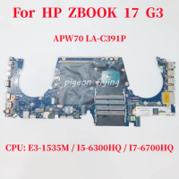 LA-C391P Mainboard For HP ZBOOK 17 G3 Laptop Motherboard CPU: E3-1535M / I5-6300HQ / I7-6700HQ 848306-601 920991-601 848302-601