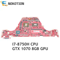 NOKOTION GX531GM MAIN BOARD for ASUS ROG Zephyrus S GX531GS 15.6 inch laptop motherboard SR3YY I7-8750H CPU DDR4 GTX 1070 8GB