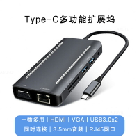 Type-c轉換器適用于華為Mate30 Pro直播擴展塢mate X 30/20/10/pro拓展HDMI網口USB轉接頭