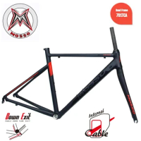 700C MOSSO 701TCA Road Bike Frameset Aluminum Alloy Frame With Carbon Fork Internal Cable Routing Frameset Bicycle Parts