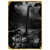 Metal Tin Sign Scottish Loch Ness Monster Pub Retro Poster Anti-corrosion and Wear-resistant Home Restaurant Wall Decor Signs