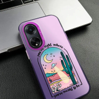 เคสโทรศัพท์, สำหรับ OPPO A98 5G, A1 5G, F23 5G, เคร่วินเทจกลางทะเลทราย, โปร่งใส, บางเฉียบ, ฝ้า, เคส
