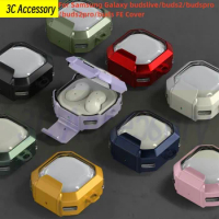 New For Samsung Galaxy buds live/buds2/budspro/buds2pro/buds FE Transparent bracket buckle design Cases For Galaxy Buds FE Cover