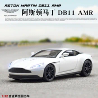 1/32 Scale Aston Martin DB11 AMR Diecast Alloy Pull Back Car Collectable Toy Gifts for Children