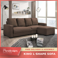 L-Shape 2+3 Seater Sofa Set KIMO Sofa Fabric Sofa House Rental Relax Sofa - Flexidesignx
