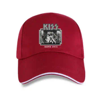 new cap hat Men Kiss Glam Metal Hard Rock Band Music Group Alive '75 Casual Baseball Cap Fitness - Black women