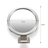 1PCS Bathroom Mist free Mirror Shower Shaving mirror with suction cup wall mount with razor hook
