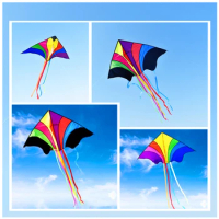 free shipping flying rainbow kite line nylon fabric ripstop kids kites factory chinese kite wholesale bird eagle nylon ripstop