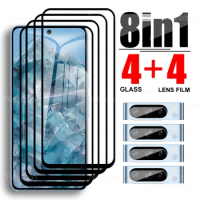 8-in-1 Camera Lens film For Google Pixel 8 Pro Screen Protector For Google Pixel 8 Tempered Glass Black edge Google pixel 8 8Pro