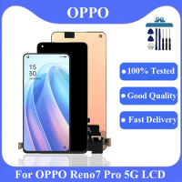 6.4" AMOLED LCD For OPPO Reno7 Pro RMX2170 CPH2293 LCD Display Touch Screen Digitizer Assembly For Reno 7 Pro 5G LCD Replaceme