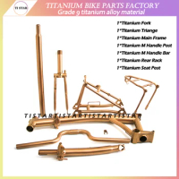 Titanium Accessories for Brompton Folding Bike A Whole Set Suitable for Original Brompton Bicycle Frame Gr9 Titan