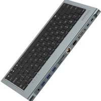 USB C Docking Station,QGeeM 11 in 1 Hub with Keyboard multifunction ompatible MacBook Pro,iPad Pro usb c hub adapter