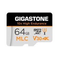【GIGASTONE 立達】MLC監控/行車專用10xHigh Endurance microSDXC U3 64GB記憶卡(64G MLC支援視訊監控)
