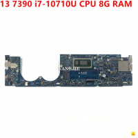 Used EDP35 LA-H931P CN-068V0G 068V0G 68V0G For DELL XPS 13 7390 Laptop Motherboard Mainboard SRGP2 i7-10710U CPU 8G RAM