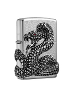 ไฟแช็ก ZA-1-30B Snake Coil (Nickel) (สีเงิน)