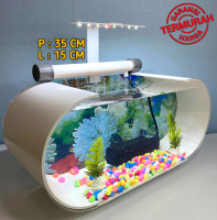 AKUARIUM MINI FULLSET UKURAN TERBARU LEBIH BESAR 35x15x15,5cm Akrilik aquarium aquascape full set