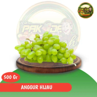 Terlaris ANGGUR HIJAU AUSTRALIA TANPA BIJI / MANIS SEGAR / BUAH SEGAR / 500GRAM Terbaik