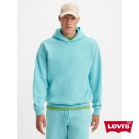 Levis Gold Tab金標系列 男款 寬鬆版重磅落肩口袋帽T / 405GSM厚棉 天空藍