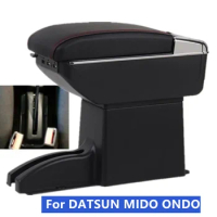 For DATSUN MIDO ONDO Armrest Box For Datsun on-DO Datsun mi-DO Car Armrest Central storage Box Retrofit with USB Car Accessories