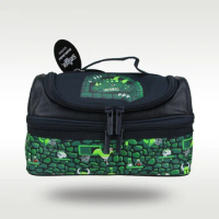 Australia Smiggle lunch bag boy cool green primitive dragon handheld bento bag fruit meal bag travel picnic bag