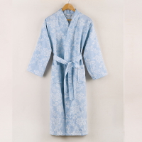 日式和服(男) 棉質紗布浴袍女士長款日式和服浴衣男夏季浴巾吸水汗蒸服薄款睡袍『XY20369』