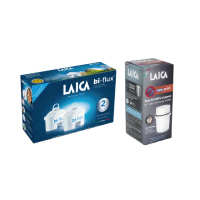 【LAICA 萊卡】雙流濾芯&amp;除菌濾芯 1+1濾芯組合(義大利原裝進口)
