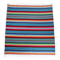 Mexican Blanket Tablecloth For Mexican Party Wedding Decorations,Square Cotton Table Cloth Colorful 