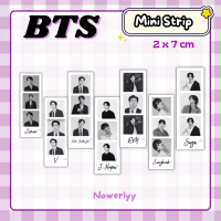 BTS Mini Strip Foto Hitam Putih 2,5x7,5cm Motif Pria K-Pop Nowerlyy