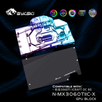 Bykski N-MX3060TIIC-X GPU Cooling Water Block For Maxsun 3060 Ti ICRAFT OC 8G Graphics card Radiator,VGA Cooler AURA 5V/RGB