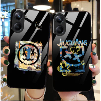 sarung telefon untuk Realme C33, kaca TPU, lembut, Sarung