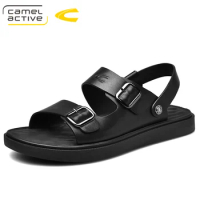 Camel Active 2019 New High Quality Summer Genuine Leather Men Sandals Comfortable Buckle Strap Shoes Fashion Casual Shoes 19367
