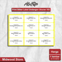 Print Stiker Label Nama Undangan - Ukuran No 103