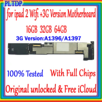 Free iCloud for ipad 2 Logic board 16GB 32GB 64GB Original unlocked A1935/A1396/A1397 Wifi&amp;3G Version Motherboard 100% Tested
