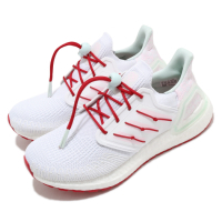 adidas 慢跑鞋 UltraBoost 20 襪套式 女鞋 愛迪達 馬牌輪胎大底 情人節 boost 白 紅 H01421