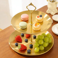 Tempat Kue Cup Cake 2 Tier / 3 Tier / 4 Tier Stainless Steel Fruit Plate Cake Display Rack Dessert T